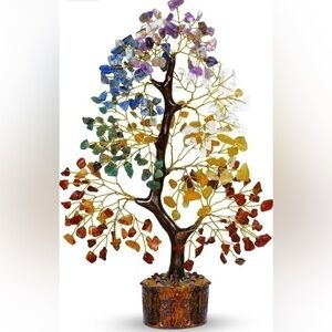 7 Chakra Crystal Money Tree Size 10-12 Inches 300 Beads Chakra Stones